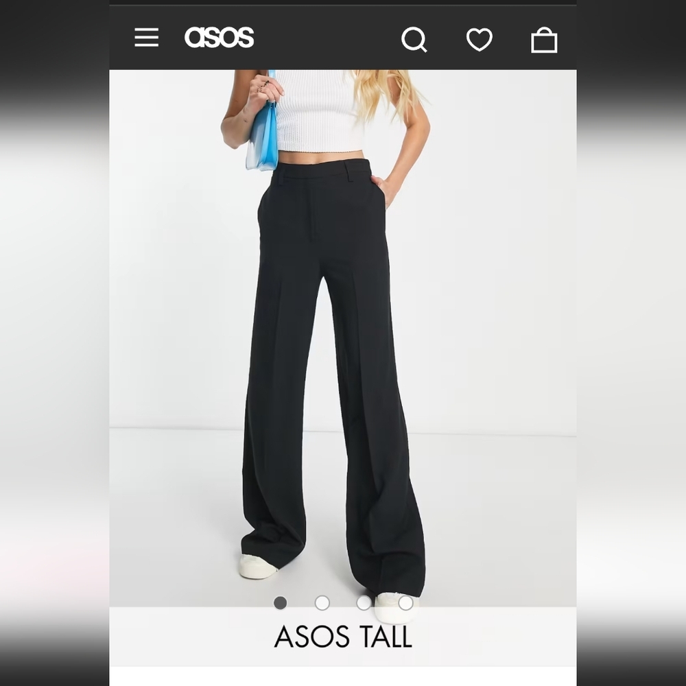 TALL High waisted trousers wide leg